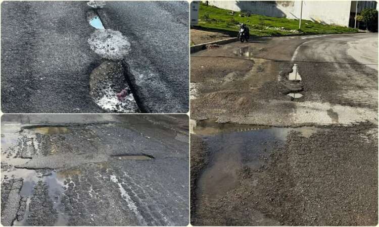 تهالك طريق بمدخل لطنجة يؤرق السكان